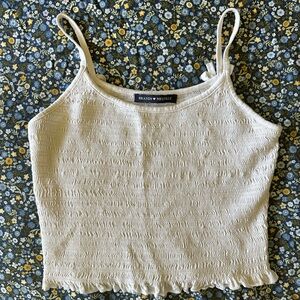 Brandy Melville Cream Smocked Camisole